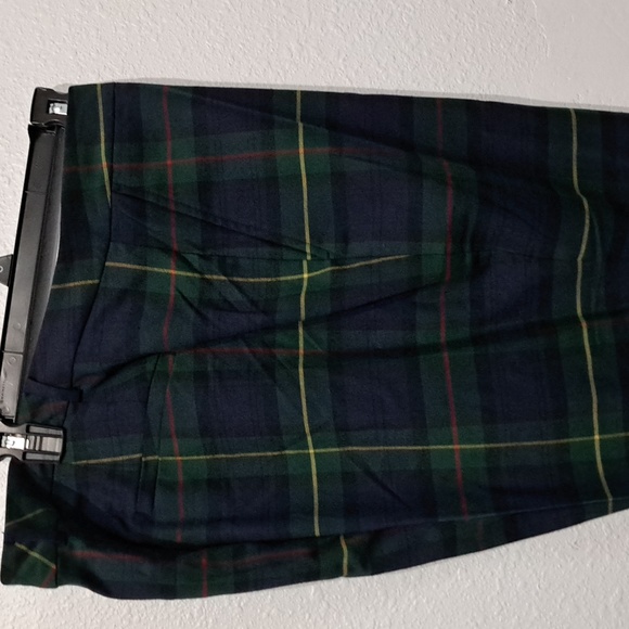 Lauren Ralph Lauren Plaid Wool-Blend Twill Ankle Pant - Picture 8 of 10